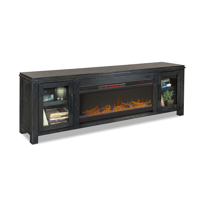 Gracie Oaks Cloyne TV Stand for TVs up to 88" with Electric Fireplace